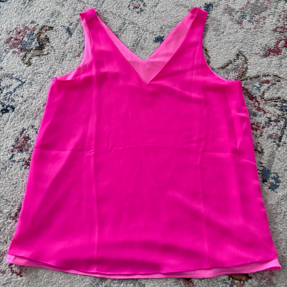 Lilly Pulitzer Fuchsia V-Neck Sleeveless Blouse